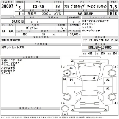 Mazda CX-30  с аукциона в Японии