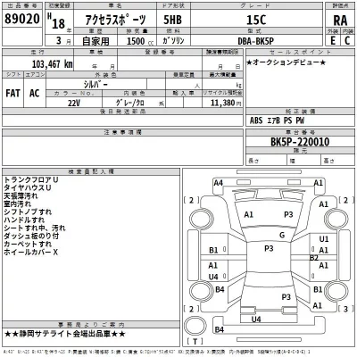 Mazda AXELA  с аукциона в Японии