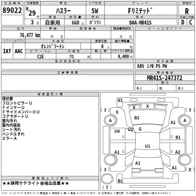 Suzuki HUSTLER  с аукциона в Японии