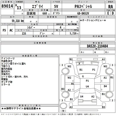 Suzuki EVERY  с аукциона в Японии