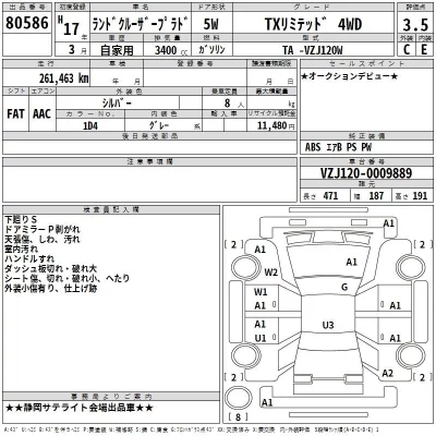 Toyota LAND CRUISER PRADO  с аукциона в Японии