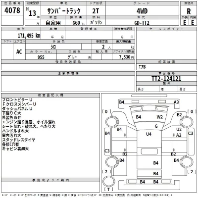 Subaru SAMBAR  с аукциона в Японии