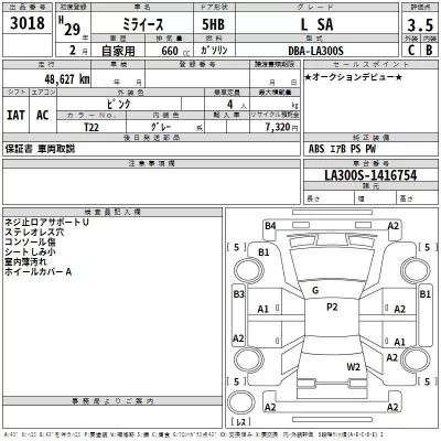 Daihatsu MIRA E S  с аукциона в Японии