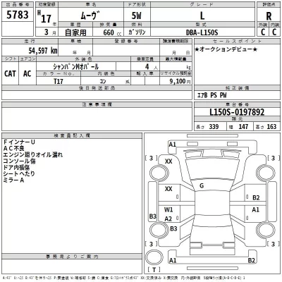 Daihatsu MOVE  с аукциона в Японии