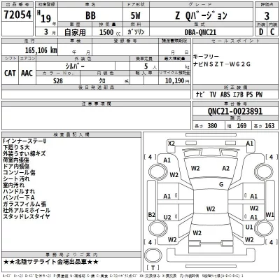 Toyota BB  с аукциона в Японии