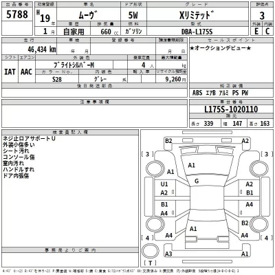 Daihatsu MOVE  с аукциона в Японии