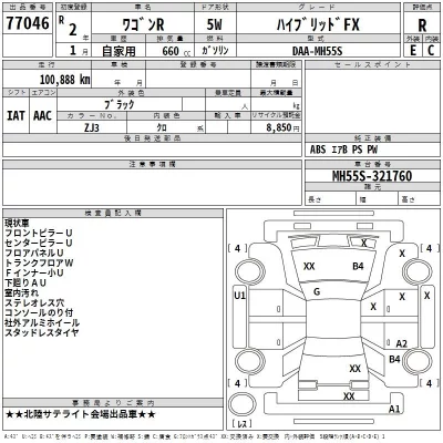 Suzuki WAGON R  с аукциона в Японии
