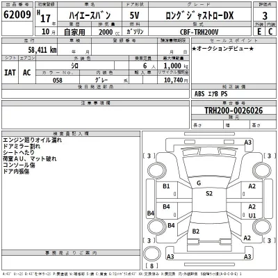 Toyota HIACE VAN  с аукциона в Японии