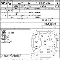 Toyota FUNCARGO лот № 77095 оценка R  с аукциона в Японии 2