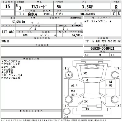 Toyota ALPHARD  с аукциона в Японии