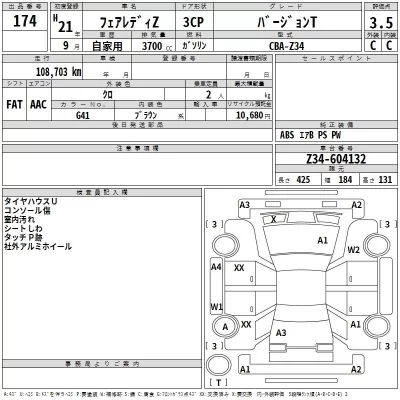 Nissan FAIRLADYZ  с аукциона в Японии