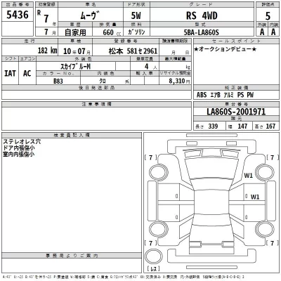 Daihatsu MOVE  с аукциона в Японии