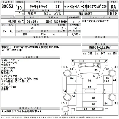Suzuki CARRY TRUCK  с аукциона в Японии