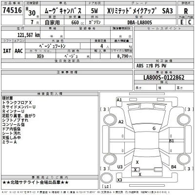 Daihatsu MOVE CANBUS  с аукциона в Японии