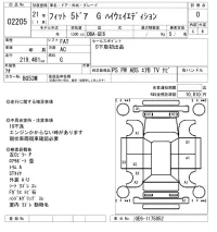 Honda FIT лот № 2205 оценка 0  с аукциона в Японии 3