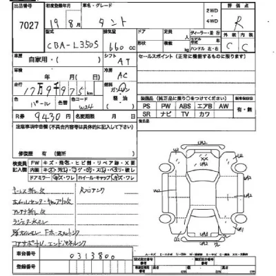 Daihatsu TANTO  с аукциона в Японии