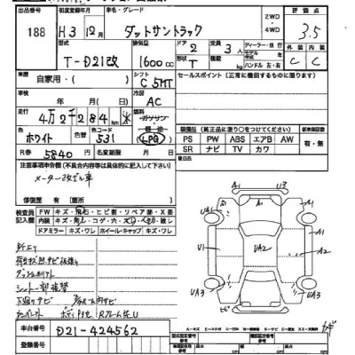 Nissan DATSUN PICKUP  с аукциона в Японии