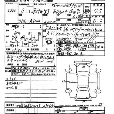 BMW X1  с аукциона в Японии