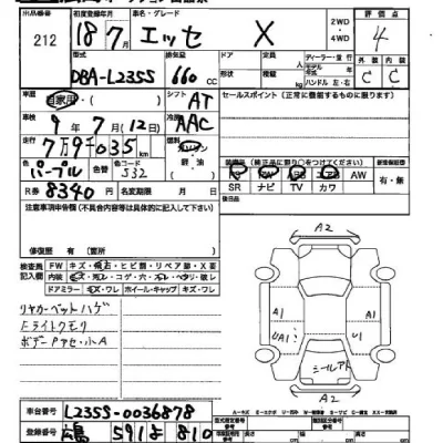 Daihatsu Esse  с аукциона в Японии