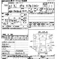 Volkswagen POLO лот № 7061 оценка 3.5  с аукциона в Японии 2