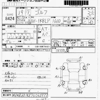 Volkswagen GOLF лот № 8424 оценка 3.5  с аукциона в Японии 7