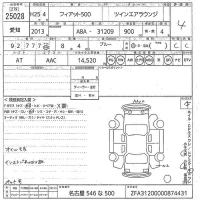 Fiat 500 лот № 25028 оценка 4  с аукциона в Японии 10