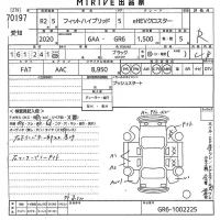 Honda FIT лот № 70197 оценка R  с аукциона в Японии 10