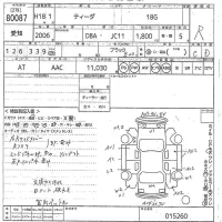 Nissan TIIDA лот № 80087 оценка R  с аукциона в Японии 10
