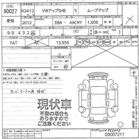 Volkswagen UP лот № 90027 оценка X  с аукциона в Японии 10