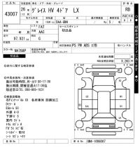 Honda GRACE лот № 43007 оценка RB  с аукциона в Японии 10
