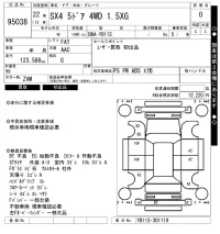 Suzuki SX-4 лот № 95038 оценка 0  с аукциона в Японии 8