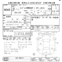 Subaru IMPREZA лот № 6043 оценка R  с аукциона в Японии 6