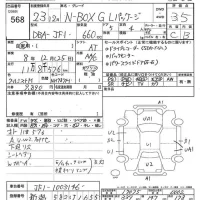 Honda N BOX лот № 568 оценка 3.5  с аукциона в Японии 7