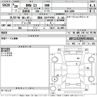BMW i3  с аукциона в Японии