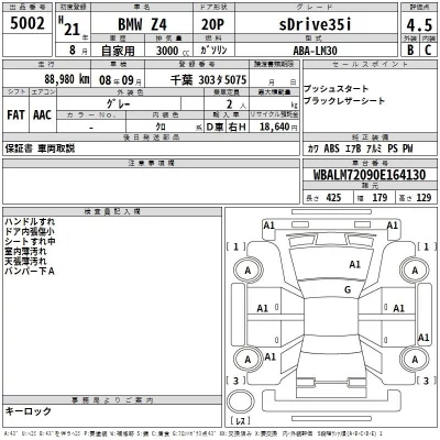 BMW Z4  с аукциона в Японии