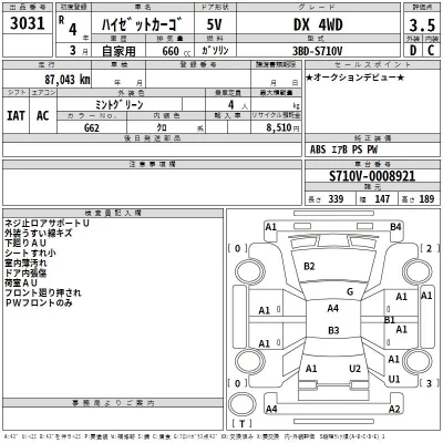 Daihatsu HIJET VAN  с аукциона в Японии
