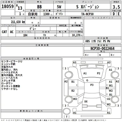 Toyota BB  с аукциона в Японии