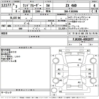 Toyota LAND CRUISER  с аукциона в Японии