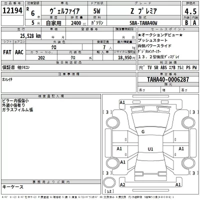 Toyota VELLFIRE  с аукциона в Японии