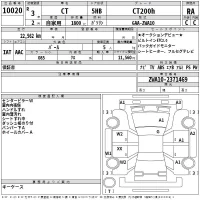 Lexus CT лот № 10020 оценка RA  с аукциона в Японии 2