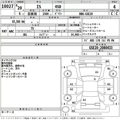 Lexus IS  с аукциона в Японии