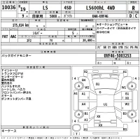 Lexus LS лот № 10036 оценка R  с аукциона в Японии 2