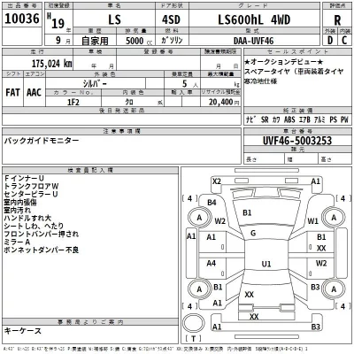 Lexus LS  с аукциона в Японии