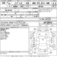 Subaru IMPREZA лот № 140 оценка 3.5  с аукциона в Японии 2