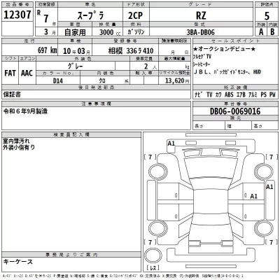 Toyota SUPRA  с аукциона в Японии
