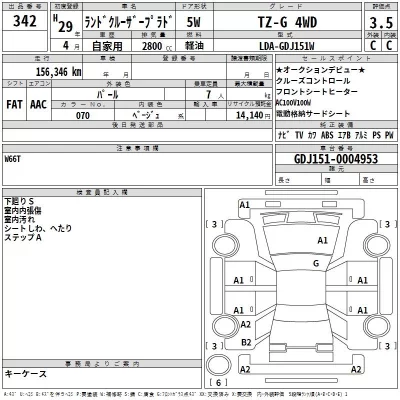Toyota LAND CRUISER PRADO  с аукциона в Японии