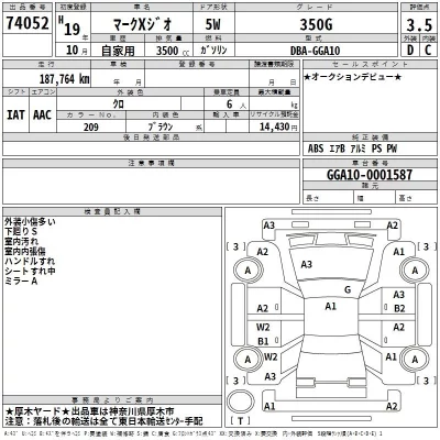 Toyota MARK X ZIO  с аукциона в Японии