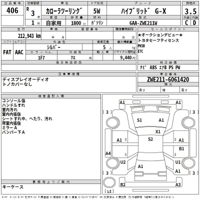 Toyota COROLLA TOURING  с аукциона в Японии