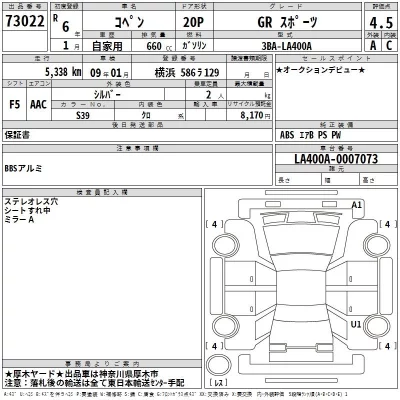 Toyota COPEN  с аукциона в Японии
