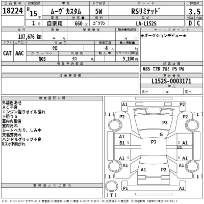 Daihatsu MOVE  с аукциона в Японии